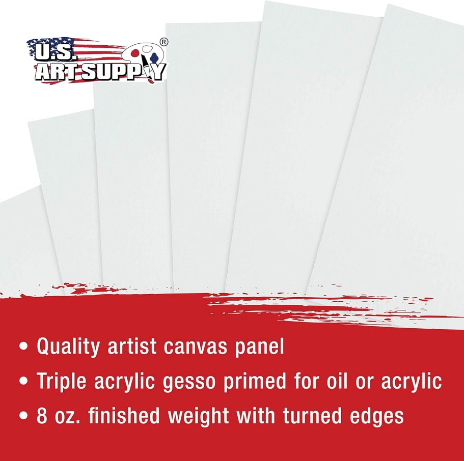 U.S. Art Supply Multi-Pack 6-Ea of 3x5, 4x6, 5x7 & 8x10 inch Professional Quality Small Artist Canvas Panel Board Assortment Pack (24 Total Panel Boards) - Image 4
